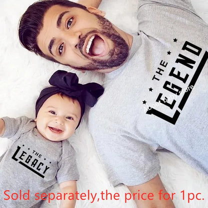 The Legend and Legacy Family Matching Clothes Tshirt Baby Bodysuit Family Look Daddy and Me Father Daughter Son Family Clothes