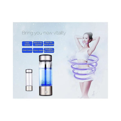 Upgrated Hydrogen Water Bottle, Portable Hydrogen Water Bottle Generator, Rechargeable Hydrogen Water Ionizer Machine for Home Office Travel